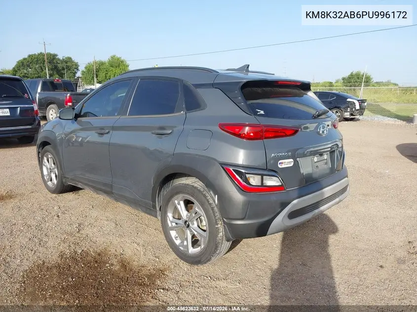 2023 Hyundai Kona Sel VIN: KM8K32AB6PU996172 Lot: 45623632