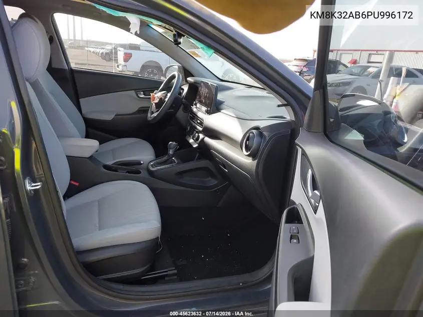 2023 Hyundai Kona Sel VIN: KM8K32AB6PU996172 Lot: 45623632