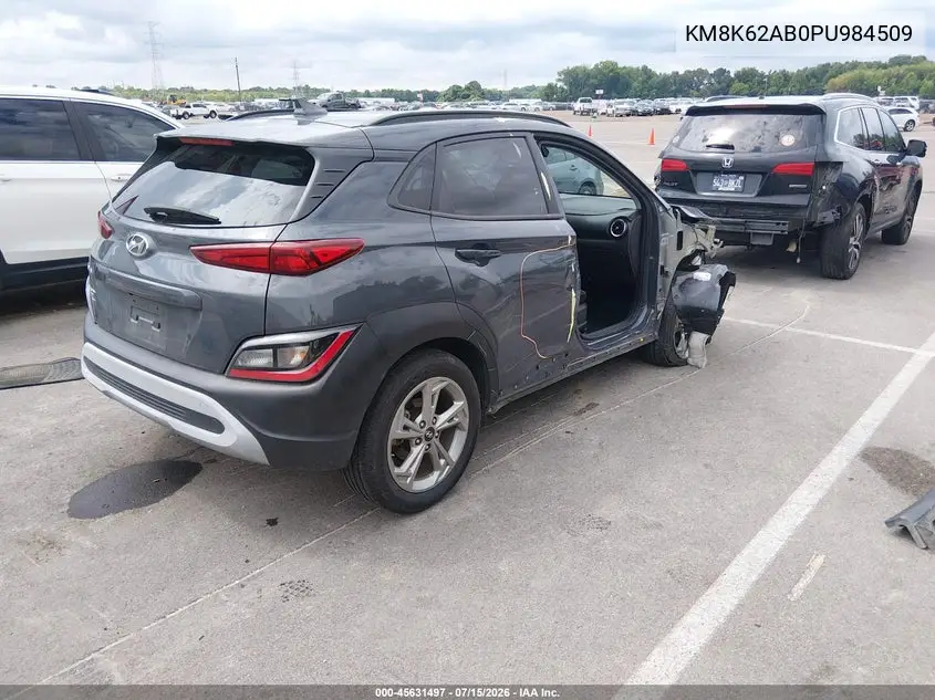 2023 Hyundai Kona Sel VIN: KM8K62AB0PU984509 Lot: 45631497