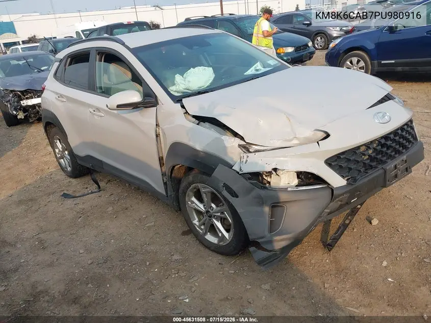 2023 Hyundai Kona Sel VIN: KM8K6CAB7PU980916 Lot: 45631508