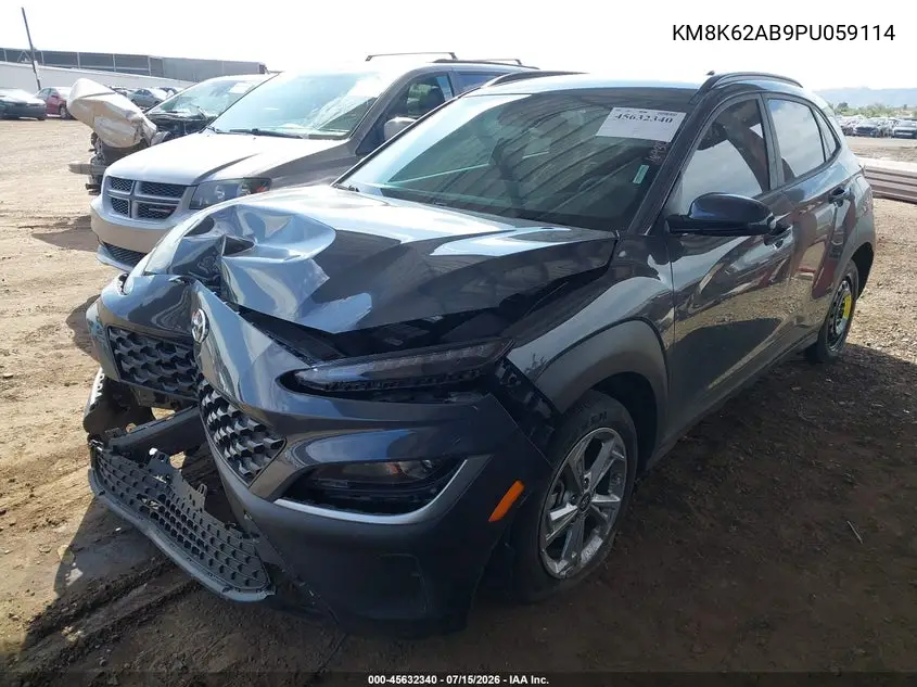 2023 Hyundai Kona Sel VIN: KM8K62AB9PU059114 Lot: 45632340