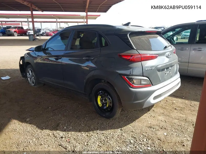 2023 Hyundai Kona Sel VIN: KM8K62AB9PU059114 Lot: 45632340