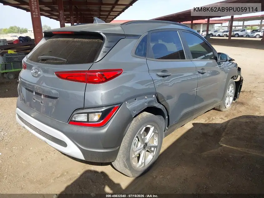 2023 Hyundai Kona Sel VIN: KM8K62AB9PU059114 Lot: 45632340