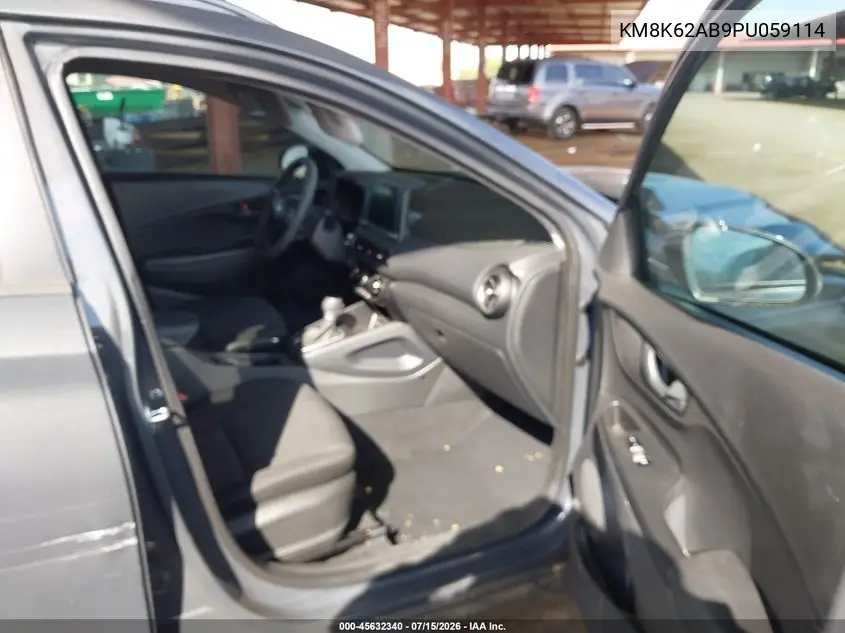 2023 Hyundai Kona Sel VIN: KM8K62AB9PU059114 Lot: 45632340