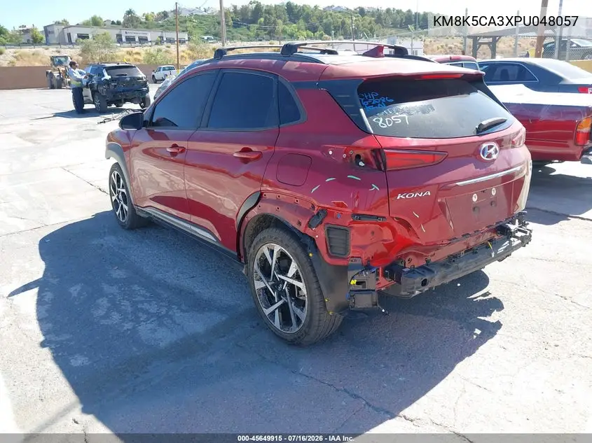 2023 Hyundai Kona Limited VIN: KM8K5CA3XPU048057 Lot: 45649915