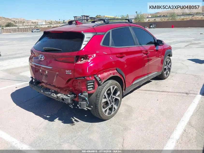 2023 Hyundai Kona Limited VIN: KM8K5CA3XPU048057 Lot: 45649915