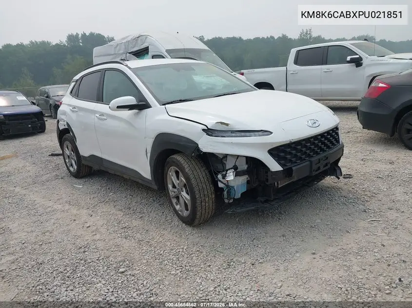 2023 Hyundai Kona Sel VIN: KM8K6CABXPU021851 Lot: 45654562
