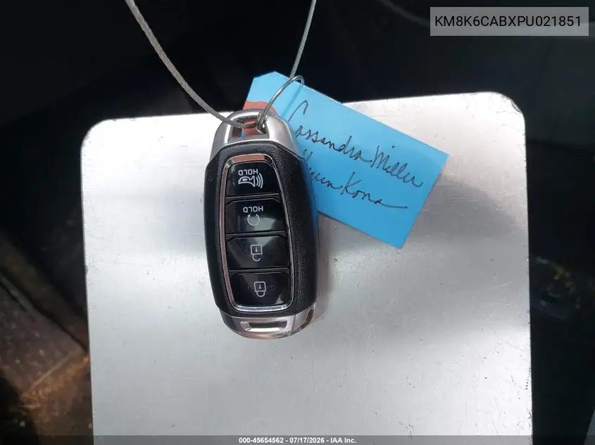 2023 Hyundai Kona Sel VIN: KM8K6CABXPU021851 Lot: 45654562