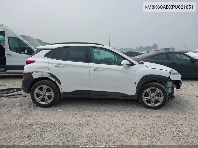 2023 Hyundai Kona Sel VIN: KM8K6CABXPU021851 Lot: 45654562