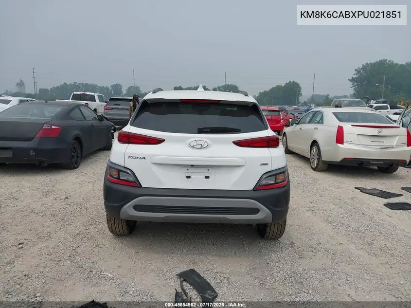 2023 Hyundai Kona Sel VIN: KM8K6CABXPU021851 Lot: 45654562