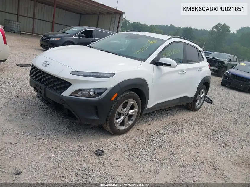 2023 Hyundai Kona Sel VIN: KM8K6CABXPU021851 Lot: 45654562