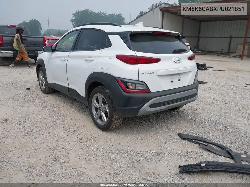 2023 Hyundai Kona Sel VIN: KM8K6CABXPU021851 Lot: 45654562