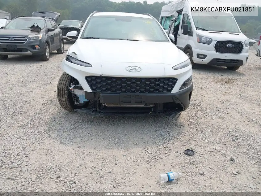 2023 Hyundai Kona Sel VIN: KM8K6CABXPU021851 Lot: 45654562