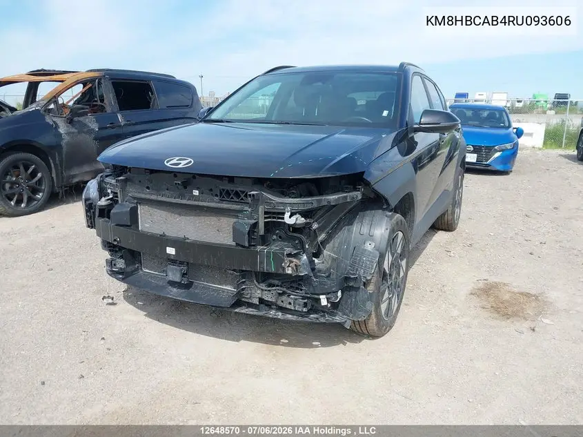 2024 Hyundai Kona Sel VIN: KM8HBCAB4RU093606 Lot: 12648570