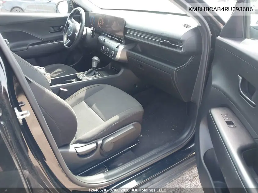 2024 Hyundai Kona Sel VIN: KM8HBCAB4RU093606 Lot: 12648570