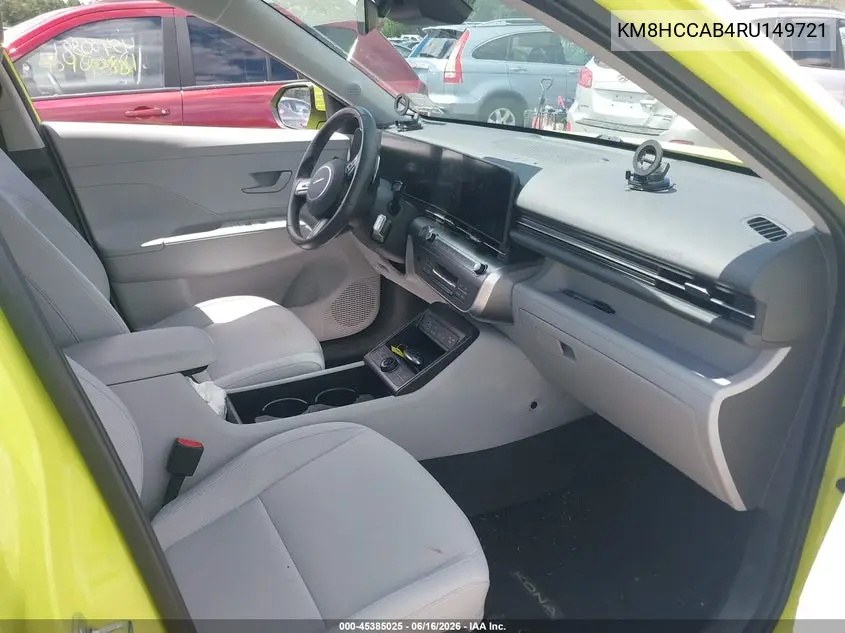 2024 Hyundai Kona Sel VIN: KM8HCCAB4RU149721 Lot: 45385025