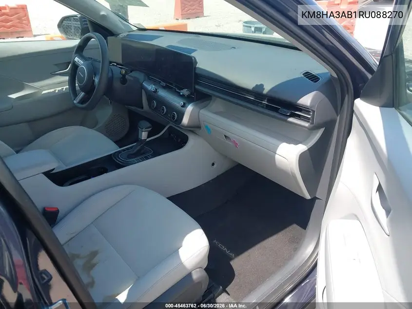 2024 Hyundai Kona Se VIN: KM8HA3AB1RU088270 Lot: 45463762