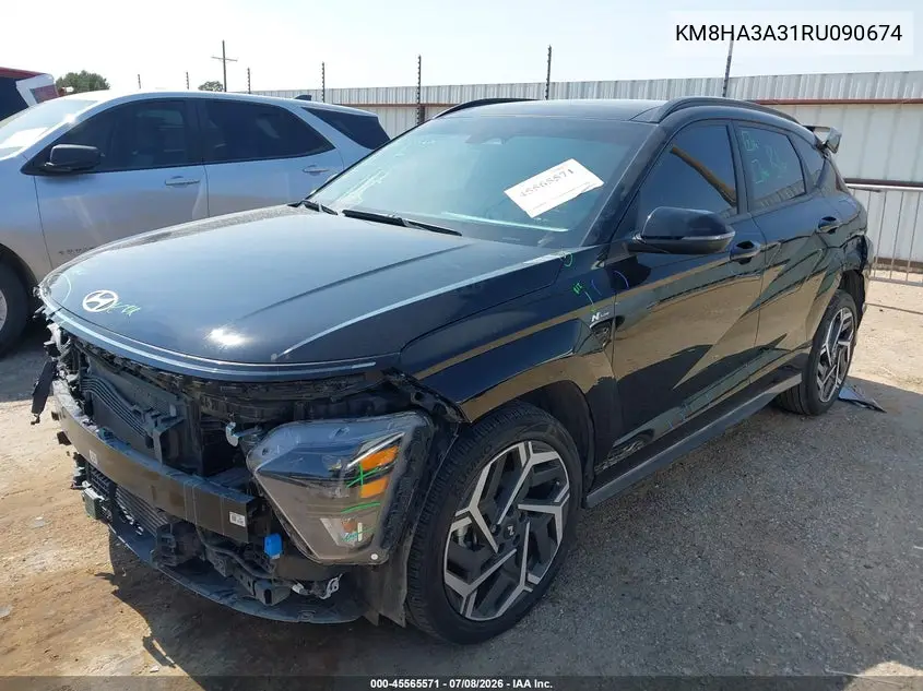 2024 Hyundai Kona N Line VIN: KM8HA3A31RU090674 Lot: 45565571