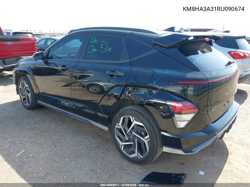2024 Hyundai Kona N Line VIN: KM8HA3A31RU090674 Lot: 45565571