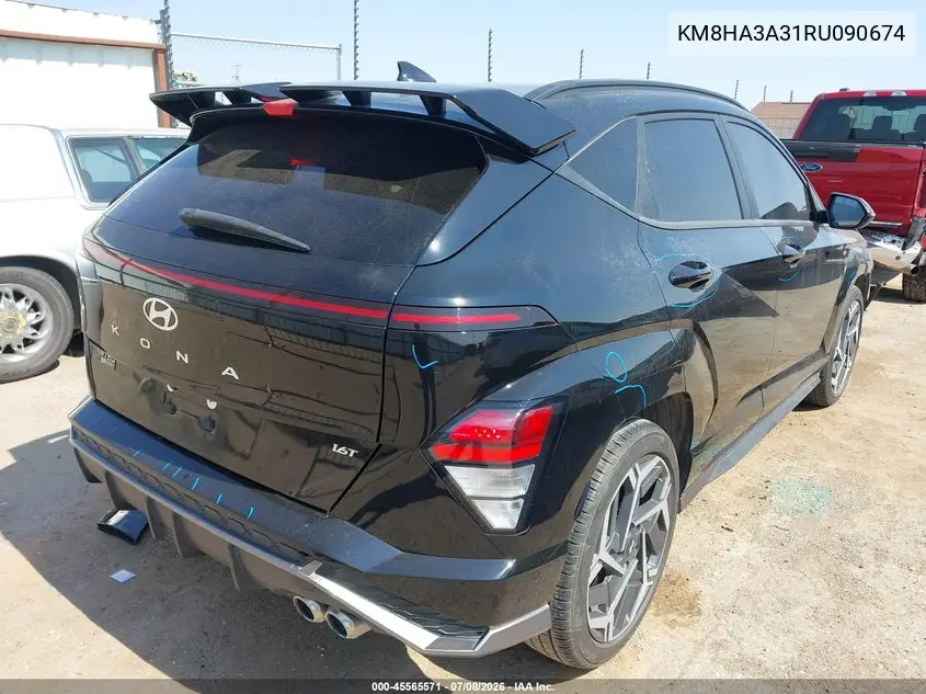 2024 Hyundai Kona N Line VIN: KM8HA3A31RU090674 Lot: 45565571