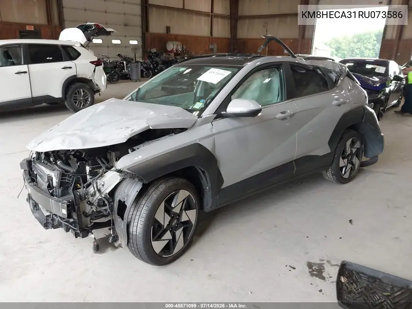 2024 Hyundai Kona Limited VIN: KM8HECA31RU073586 Lot: 45571099