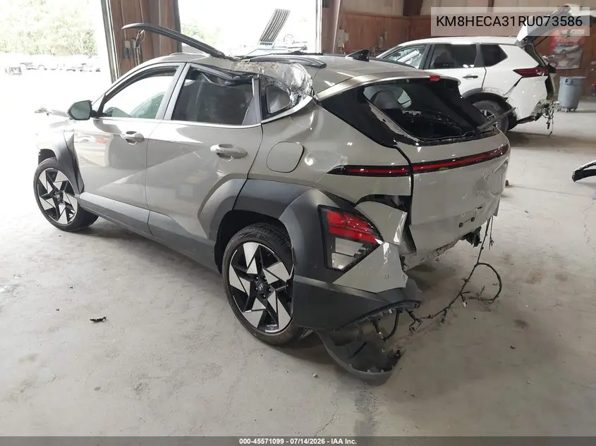 2024 Hyundai Kona Limited VIN: KM8HECA31RU073586 Lot: 45571099