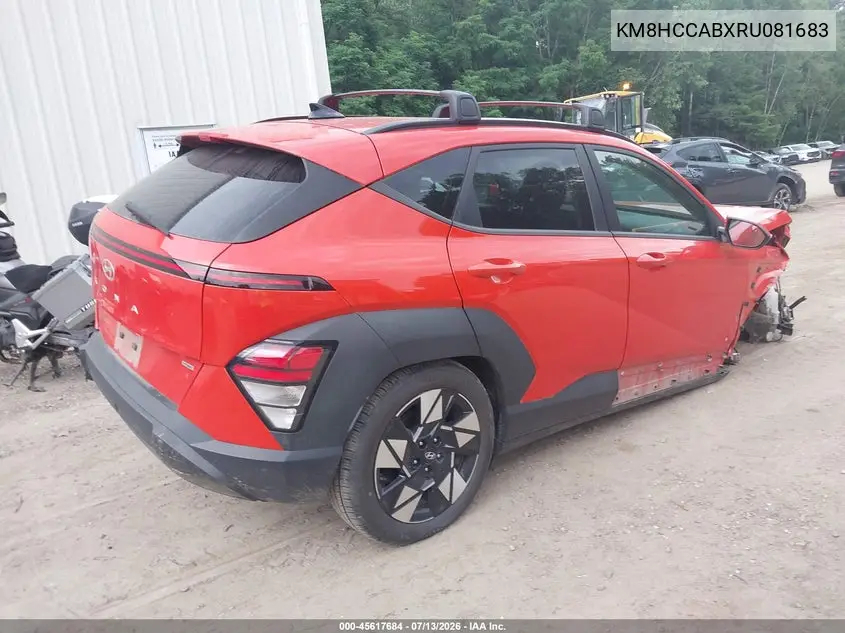 2024 Hyundai Kona Sel VIN: KM8HCCABXRU081683 Lot: 45617684