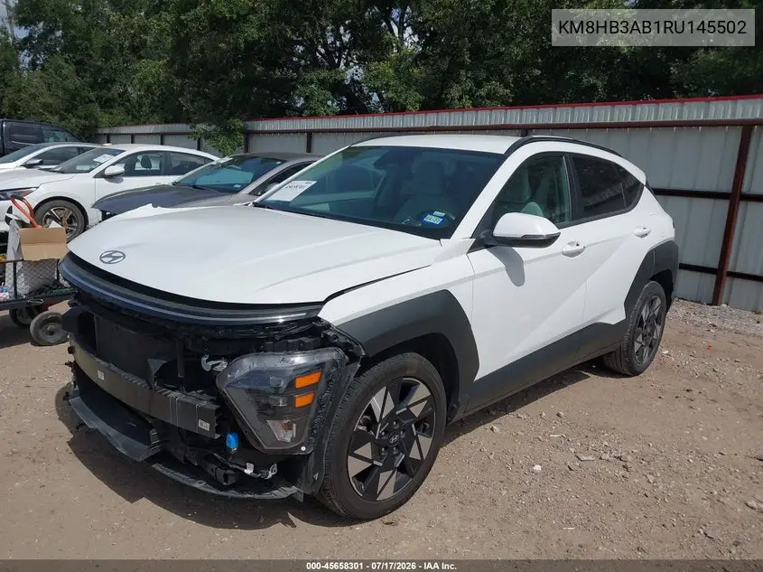 2024 Hyundai Kona Sel VIN: KM8HB3AB1RU145502 Lot: 45658301