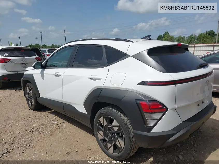 2024 Hyundai Kona Sel VIN: KM8HB3AB1RU145502 Lot: 45658301