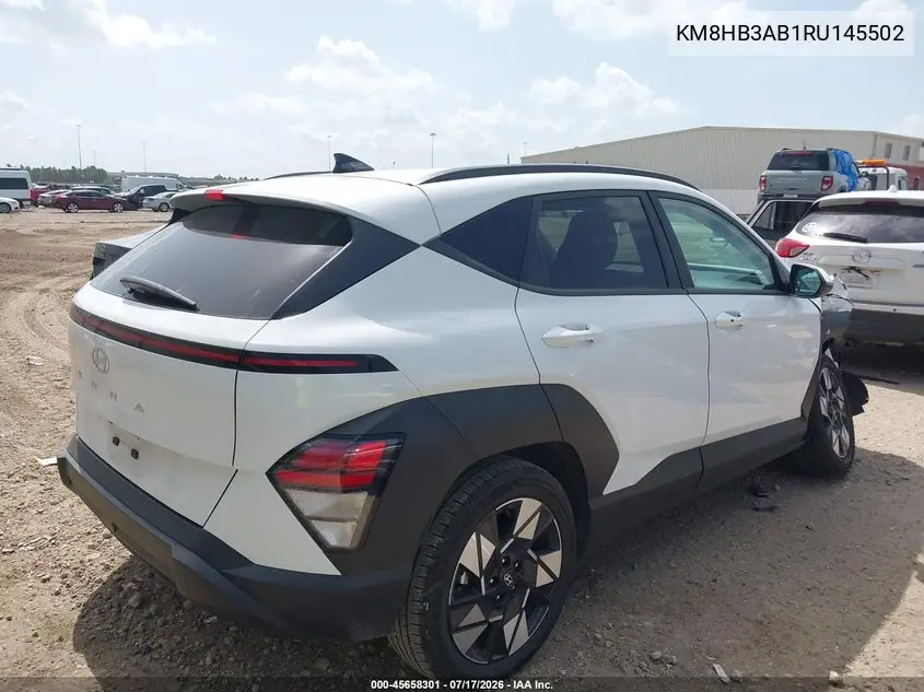 2024 Hyundai Kona Sel VIN: KM8HB3AB1RU145502 Lot: 45658301