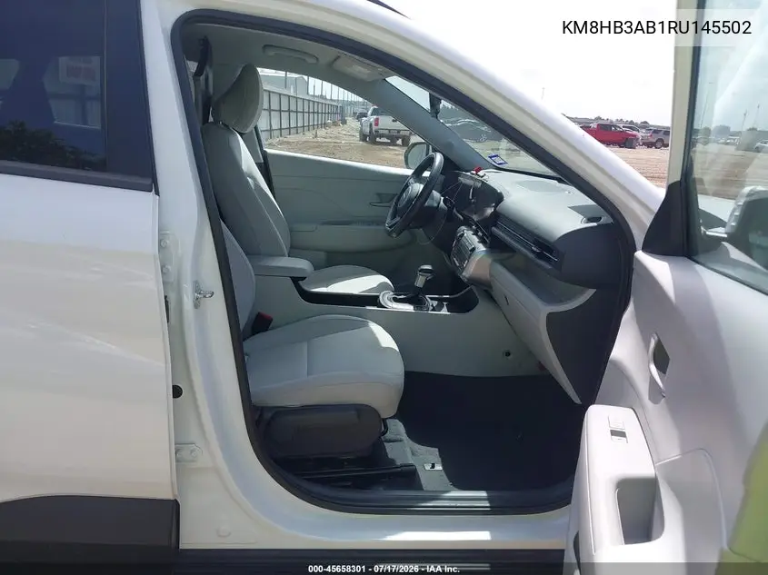 2024 Hyundai Kona Sel VIN: KM8HB3AB1RU145502 Lot: 45658301