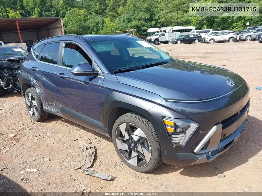 2024 Hyundai Kona Limited VIN: KM8HECA33RU131715 Lot: 45661741