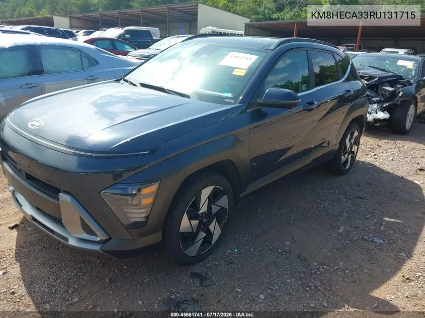 2024 Hyundai Kona Limited VIN: KM8HECA33RU131715 Lot: 45661741
