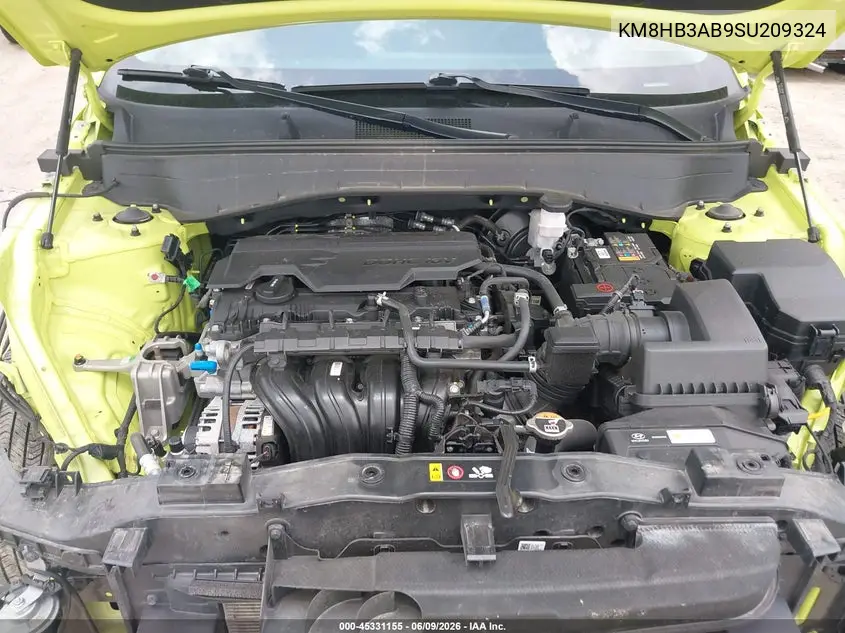 2025 Hyundai Kona Sel VIN: KM8HB3AB9SU209324 Lot: 45331155