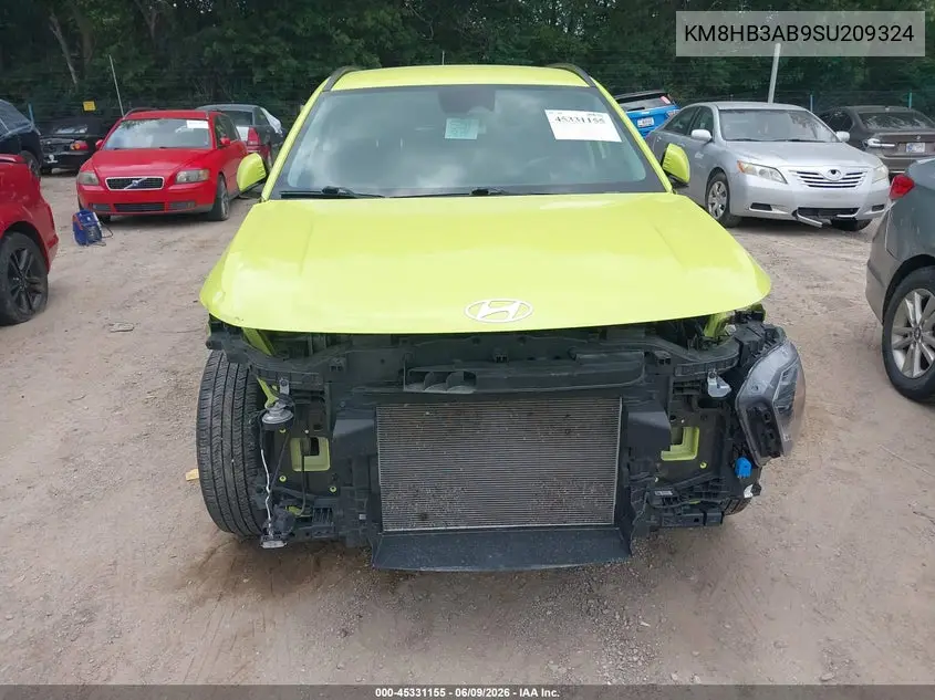 2025 Hyundai Kona Sel VIN: KM8HB3AB9SU209324 Lot: 45331155