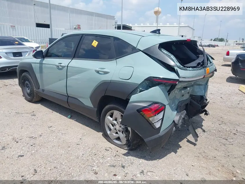 2025 Hyundai Kona Se VIN: KM8HA3AB3SU228969 Lot: 45390295