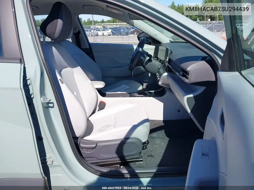 2025 Hyundai Kona Se VIN: KM8HACAB7SU294439 Lot: 45437924