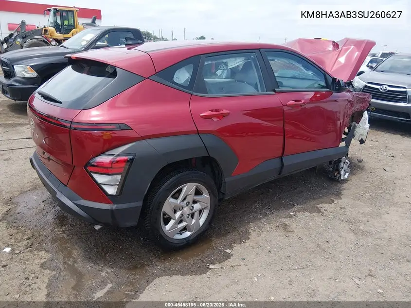 2025 Hyundai Kona Se VIN: KM8HA3AB3SU260627 Lot: 45458165