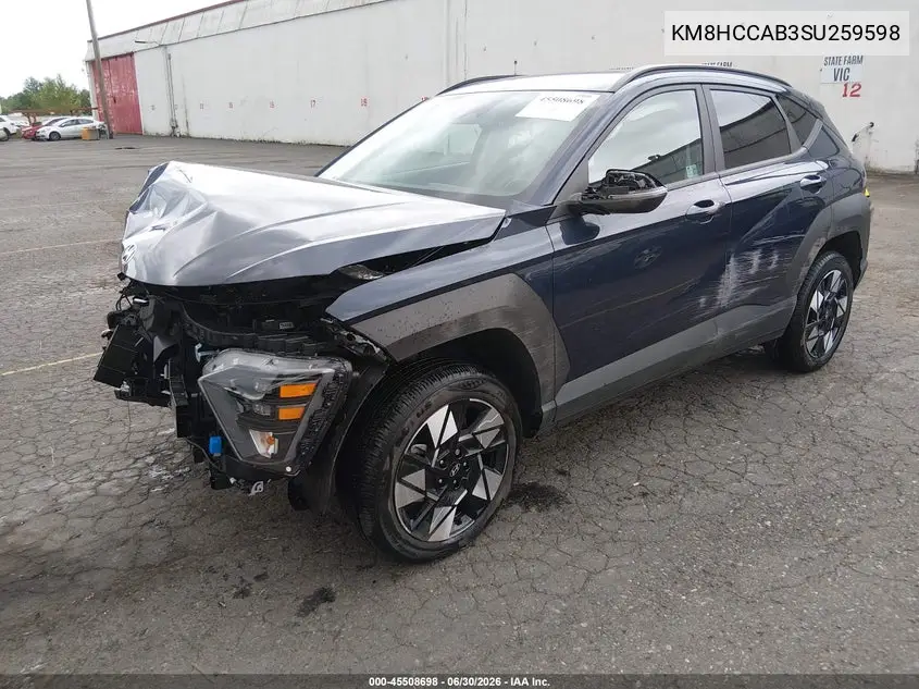 2025 Hyundai Kona Sel Convenience VIN: KM8HCCAB3SU259598 Lot: 45508698