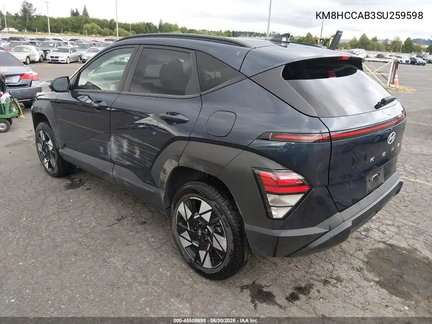 2025 Hyundai Kona Sel Convenience VIN: KM8HCCAB3SU259598 Lot: 45508698