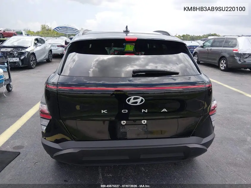 2025 Hyundai Kona Sel VIN: KM8HB3AB9SU220100 Lot: 45575327
