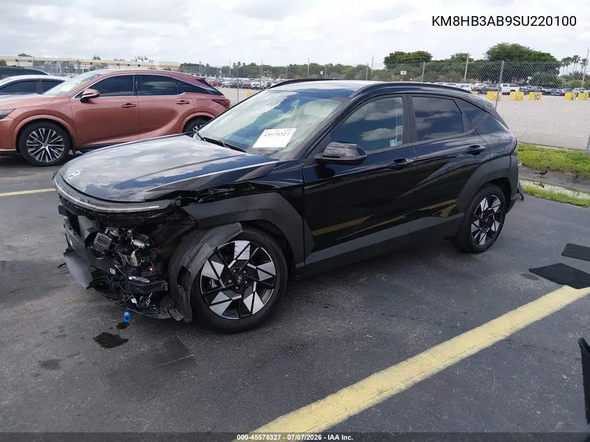 2025 Hyundai Kona Sel VIN: KM8HB3AB9SU220100 Lot: 45575327