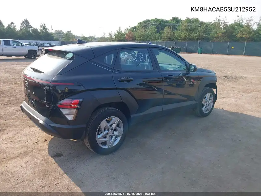 2025 Hyundai Kona Se VIN: KM8HACAB5SU212952 Lot: 45625871