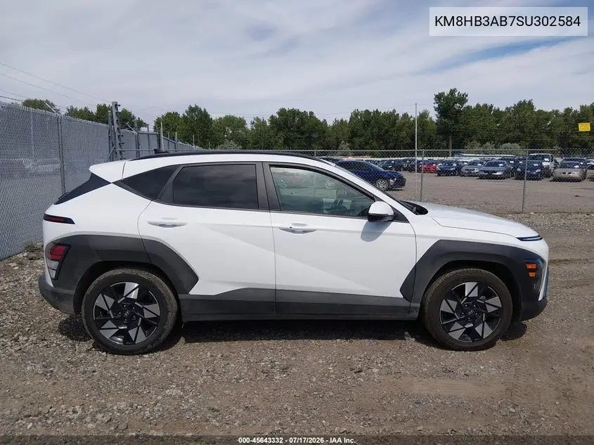 2025 Hyundai Kona Sel VIN: KM8HB3AB7SU302584 Lot: 45643332