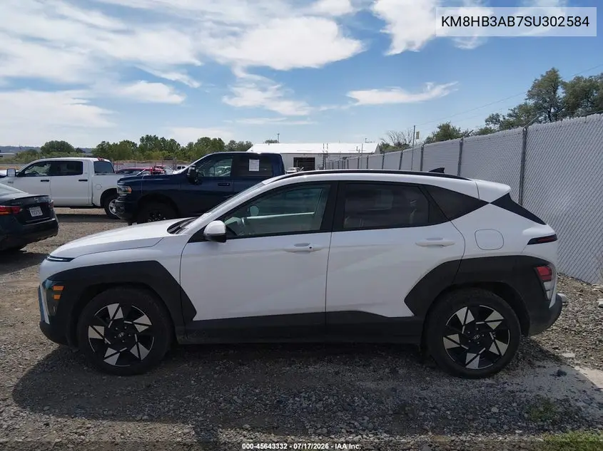 2025 Hyundai Kona Sel VIN: KM8HB3AB7SU302584 Lot: 45643332