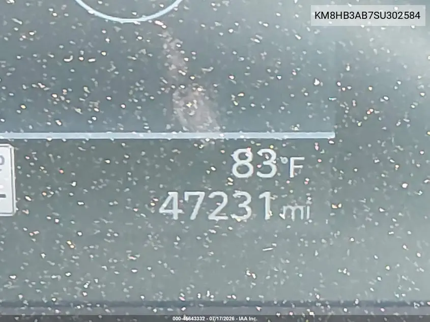 2025 Hyundai Kona Sel VIN: KM8HB3AB7SU302584 Lot: 45643332