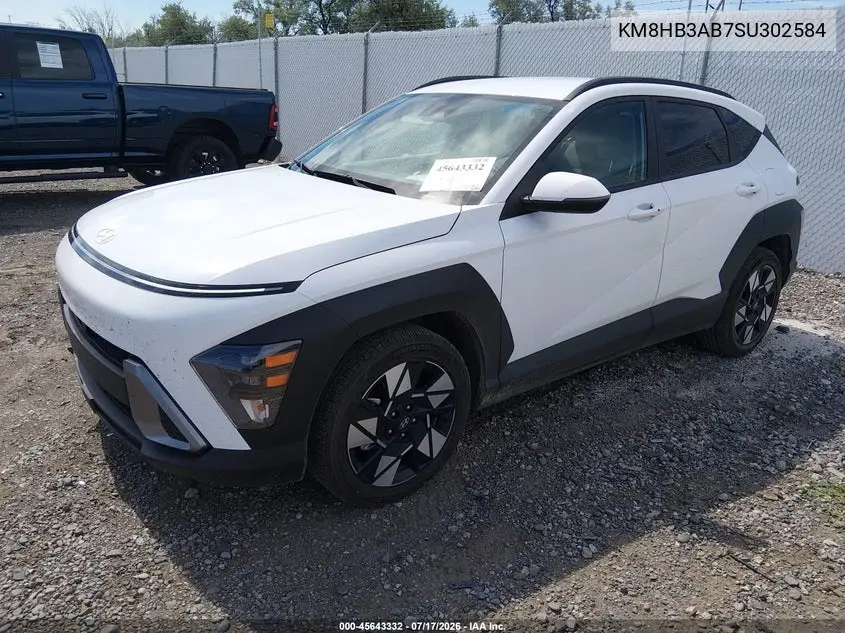 2025 Hyundai Kona Sel VIN: KM8HB3AB7SU302584 Lot: 45643332