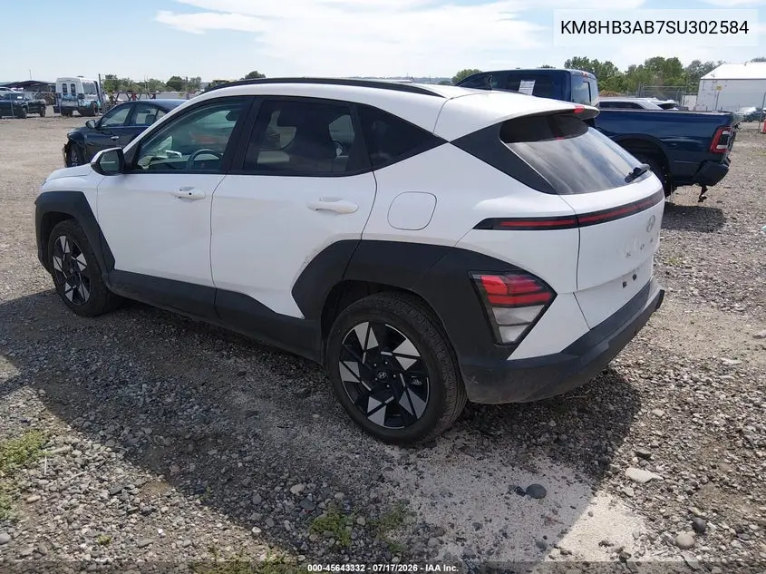 2025 Hyundai Kona Sel VIN: KM8HB3AB7SU302584 Lot: 45643332