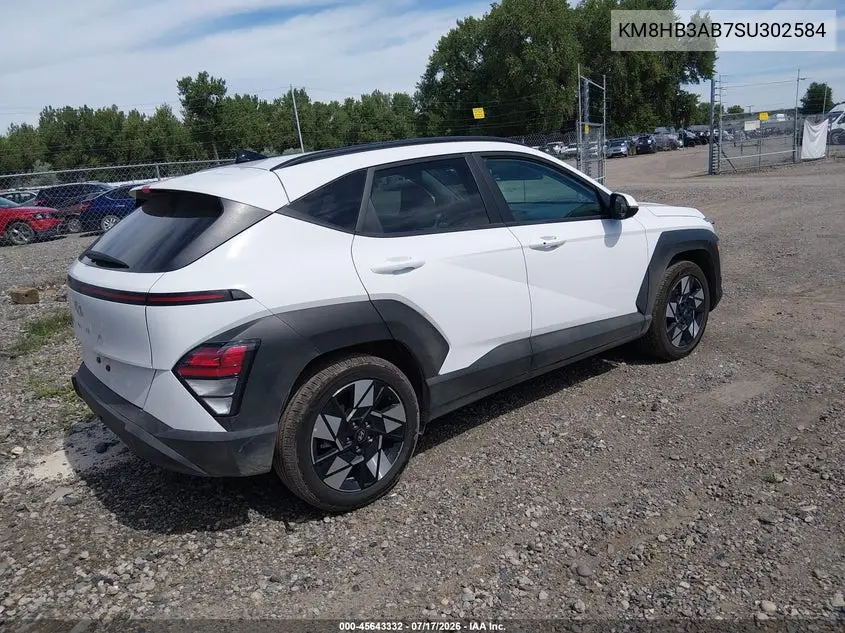 2025 Hyundai Kona Sel VIN: KM8HB3AB7SU302584 Lot: 45643332
