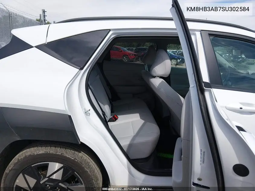 2025 Hyundai Kona Sel VIN: KM8HB3AB7SU302584 Lot: 45643332